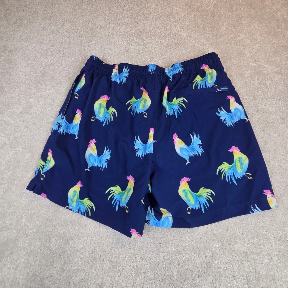 Chubbies Swim Trunks‎ Mens XL Blue Rooster Fowl Play 5.5